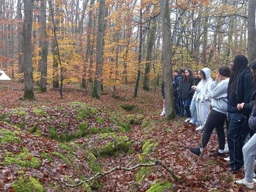 Des élèves découvrent les tranchées des Sablonnières en forêt de Blois